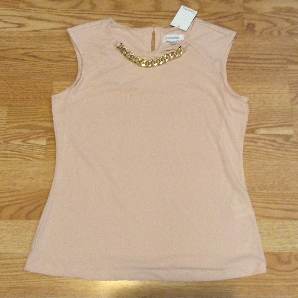 Calvin Klein Shirt with Gold Chain accent